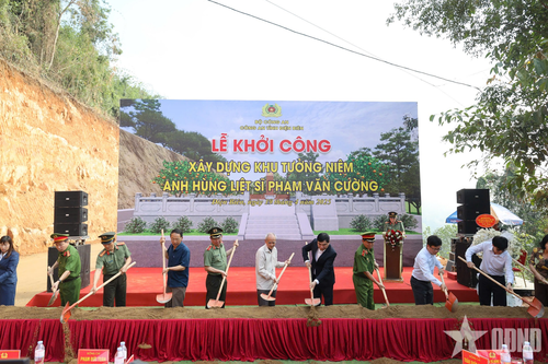Điện Biên khởi công xây dựng Khu tưởng niệm Anh hùng liệt sĩ Phạm Văn Cường