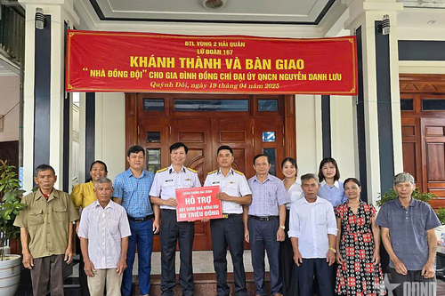 Lữ đoàn 167, Vùng 2 Hải quân bàn giao nhà đồng đội cho 2 quân nhân