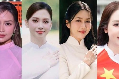 Dàn 'mỹ nhân Việt' diện áo dài chụp ảnh tại Dinh Độc Lập đón lễ 30/4