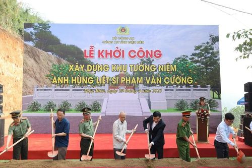 Khởi công xây dựng khu tưởng niệm Anh hùng liệt sĩ Phạm Văn Cường tại Điện Biên