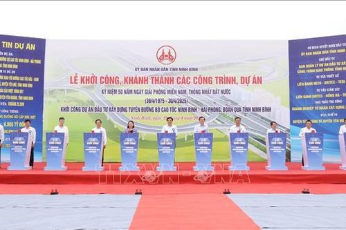 Khởi công dự án đường bộ cao tốc Ninh Bình – Hải Phòng đoạn qua Ninh Bình