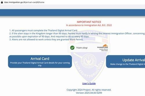 Đăng ký nhập cảnh trực tuyến cho khách nước ngoài đến Thái Lan từ ngày 1/5
