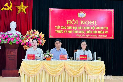 Đại biểu Quốc hội tiếp xúc cử tri phường Nông Tiến trước kỳ họp thứ 9, Quốc hội khóa XV