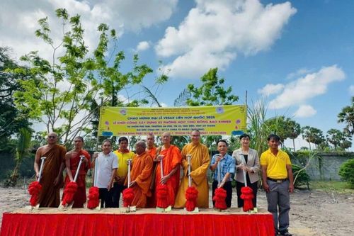 Chùa Tường Nguyên khởi công xây dựng 3 trường học tại chùa Tà Ngao (Wat Tras)