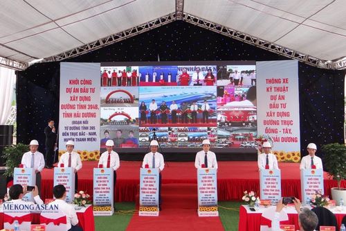 Hải Dương khởi công đường tỉnh 394B và thông xe đường trục Đông - Tây