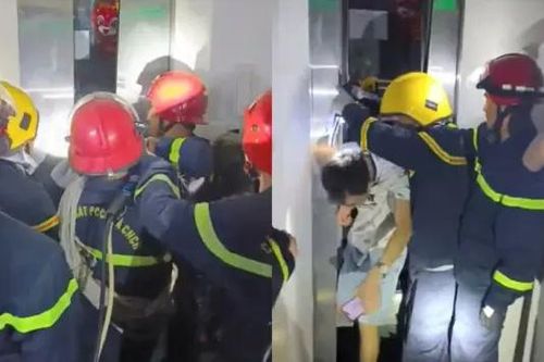 Giải cứu người nước ngoài bị mắc kẹt trong thang máy