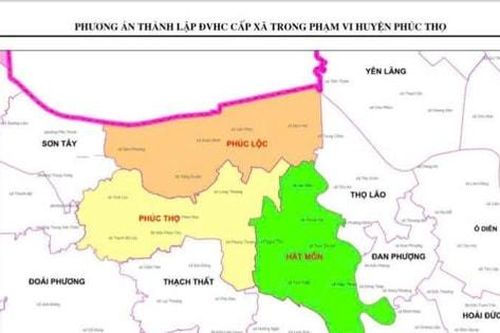 Huyện Phúc Thọ dự kiến thành lập 3 xã: Phúc Thọ, Phúc Lộc và Hát Môn