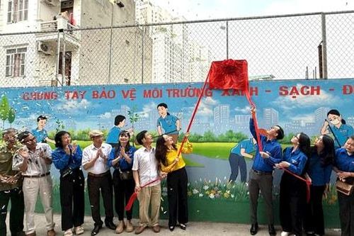 Hoàng Mai: Khánh thành công trình thanh niên 'Chung tay bảo vệ môi trường xanh - sạch - đẹp'