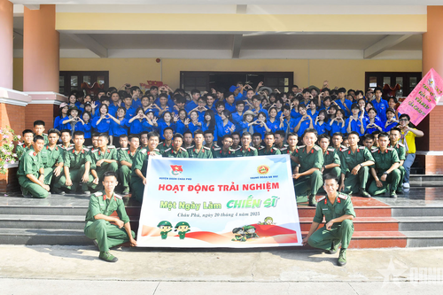 An Giang: Sôi nổi hoạt động 'Một ngày làm chiến sĩ'