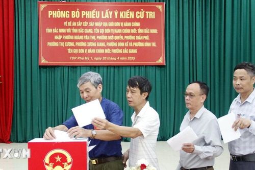 Bắc Giang: Trên 98% cử tri đồng ý sắp xếp đơn vị hành chính cấp tỉnh, xã