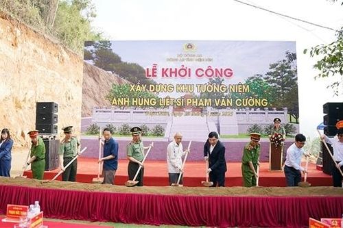 Khởi công xây dựng Khu tưởng niệm Anh hùng liệt sĩ Phạm Văn Cường