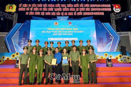 Tuổi trẻ Cà Mau đoạt giải A tại Hội trại 'Tuổi trẻ vì an ninh Tổ quốc'