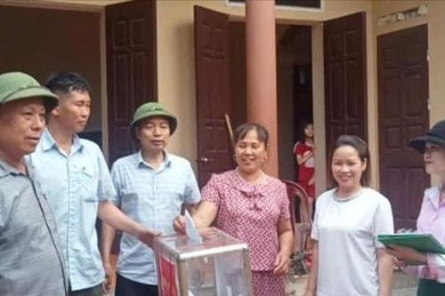 Ba Vì hoàn thành lấy ý kiến cử tri và gần 100% số cử tri đồng thuận với phương án sắp xếp xã