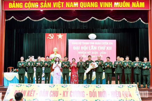 Đảng bộ Trung tâm Huấn luyện 334 tổ chức thành công Đại hội lần thứ XII, nhiệm kỳ 2025-2030