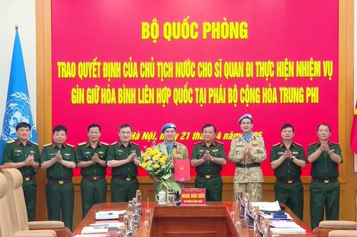 Thêm sĩ quan Quân đội tham gia gìn giữ hòa bình Liên hợp quốc