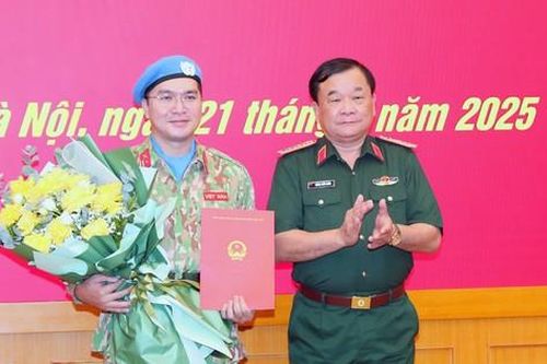 Chủ tịch nước cử Thiếu tá Sử Tấn Phi Long tới Phái bộ MINUSCA