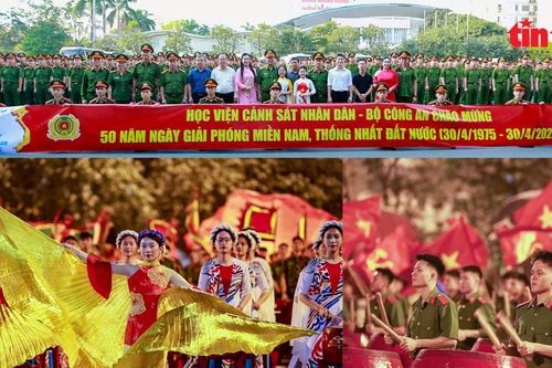 Lễ xuất quân đưa đoàn Nghệ thuật trống hội Công an vào TP Hồ Chí Minh