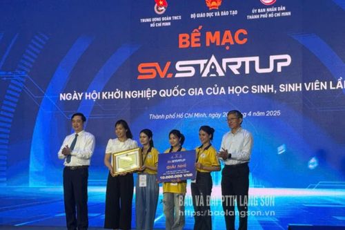 Lạng Sơn có 2 dự án đoạt giải tại Cuộc thi 'Học sinh sinh viên với ý tưởng khởi nghiệp' cấp quốc gia năm 2025