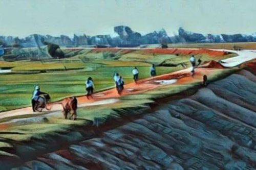 Đê làng và mẹ