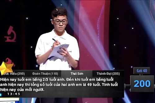 Câu hỏi tính số tuổi khiến cả 4 thí sinh Đường lên đỉnh Olympia chịu thua