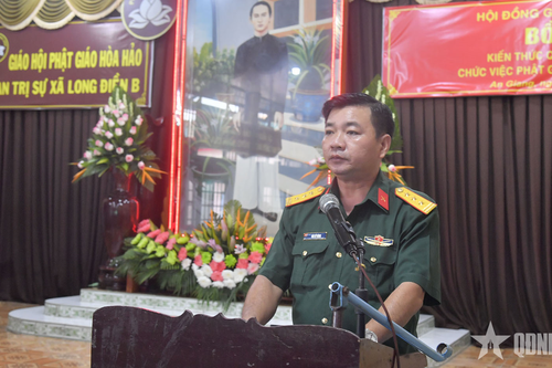 An Giang: Khai giảng lớp bồi dưỡng kiến thức quốc phòng và an ninh cho chức việc Phật giáo Hòa Hảo