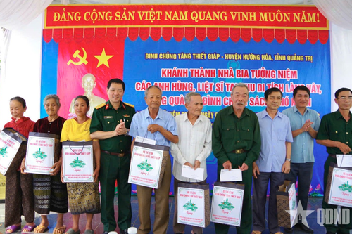 Binh chủng Tăng thiết giáp: Khánh thành Nhà bia tưởng niệm các anh hùng liệt sĩ Khu di tích Làng Vây