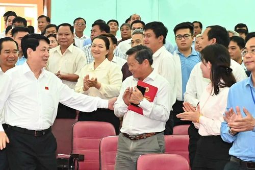 Chủ tịch nước Lương Cường tiếp xúc cử tri huyện Củ Chi, Hóc Môn