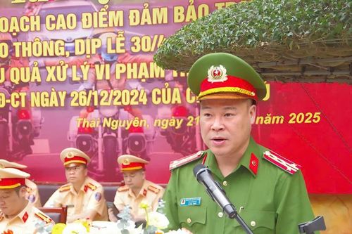 Công an tỉnh Thái Nguyên ra quân đảm bảo trật tự an toàn giao thông