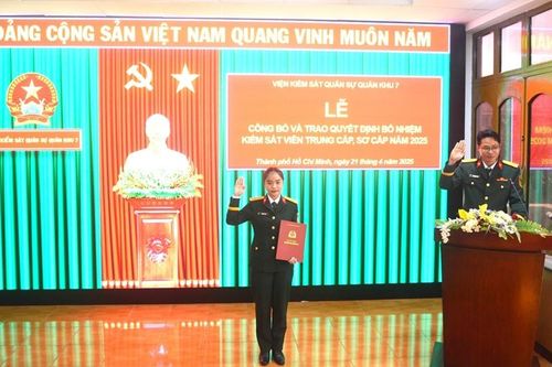 VKS Quân sự Quân khu 7 công bố và trao Quyết định bổ nhiệm Kiểm sát viên