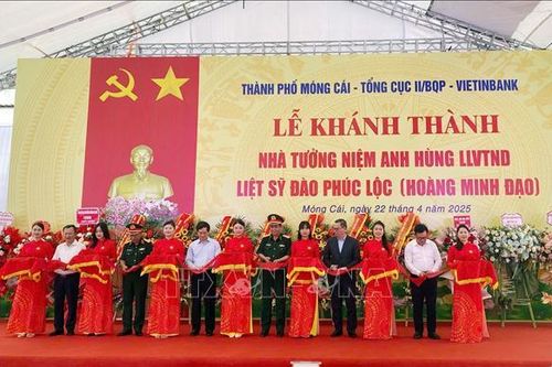 Bàn giao công trình Nhà tưởng niệm Anh hùng Lực lượng vũ trang nhân dân Hoàng Minh Đạo