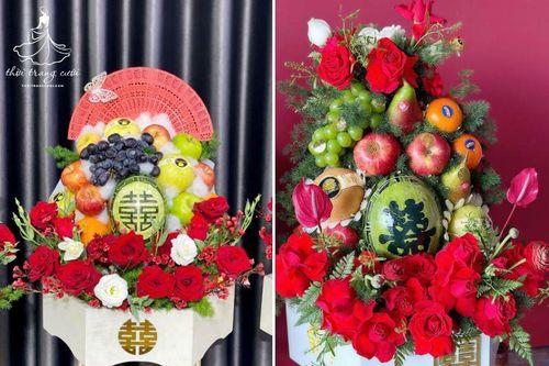 Gợi ý mâm lễ dạm ngõ đẹp chuẩn cùng thời trang cưới