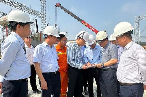Tăng tốc thi công Dự án Trạm biến áp 500kV Vĩnh Yên - Công trình chào mừng Đại hội Đảng bộ EVN lần thứ IV