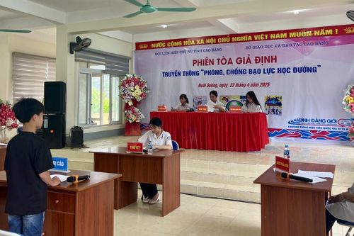 Phiên tòa giả định tuyên truyền 'Phòng, chống bạo lực học đường'