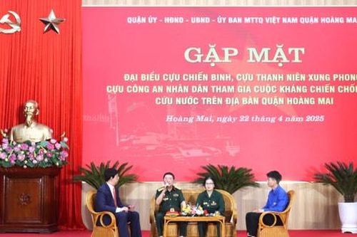 Quận Hoàng Mai gặp mặt 217 đại biểu tham gia cuộc kháng chiến chống Mỹ cứu nước