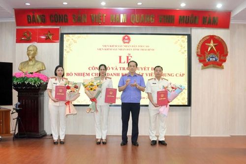 VKSND tỉnh Thái Bình tổ chức Lễ công bố và trao quyết định bổ nhiệm Kiểm sát viên