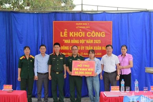 Lữ đoàn 601 (Quân khu 1) khởi công xây dựng 'nhà đồng đội'