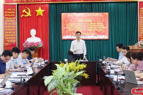 Đảng ủy các cơ quan Đảng tỉnh làm việc với Đảng ủy Văn phòng Tỉnh ủy