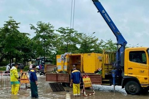 Hà Nội: Ứng trực bảo đảm thoát nước, phòng, chống úng ngập dịp nghỉ lễ 30-4, 1-5