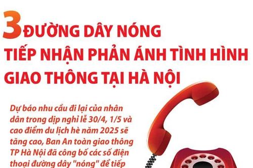 3 đường dây nóng tiếp nhận phản ánh tình hình giao thông tại Hà Nội