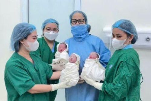 Ca sinh 3 tự nhiên hiếm gặp, diện mạo 3 em bé siêu đáng yêu