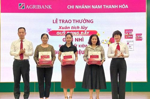 103 khách hàng trúng thưởng Chương trình 'Xuân tích lũy, quỹ đong đầy' tại Agribank Nam Thanh Hóa