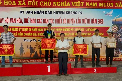 Xã Ia Rmok đạt giải nhất Ngày hội văn hóa, thể thao các dân tộc thiểu số huyện Krông Pa năm 2025