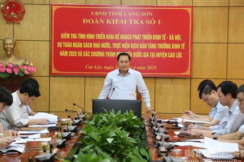 Chủ tịch UBND tỉnh kiểm tra về phát triển kinh tế - xã hội tại huyện Cao Lộc