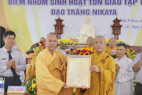 Đắk Nông: Thành lập điểm sinh hoạt tôn giáo tập trung Đạo tràng Nikaya