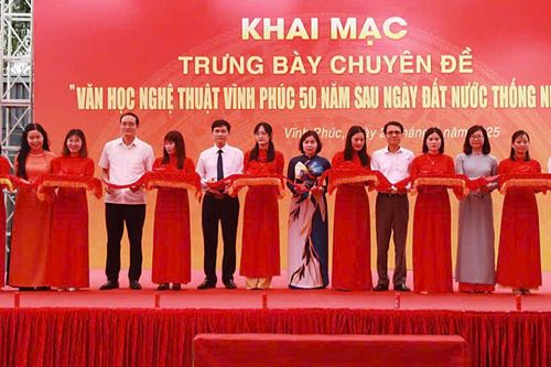 Vĩnh Phúc: Trưng bày chuyên đề 'Văn học, nghệ thuật tỉnh Vĩnh Phúc - 50 năm sau ngày đất nước thống nhất'