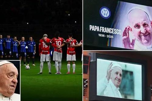 Trận derby thành Milan tri ân Giáo hoàng Francis