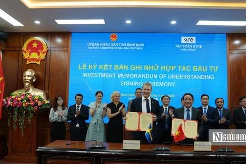 Bình Định ký kết ghi nhớ hợp tác đầu tư dự án với Tập đoàn Syre Thụy Điển