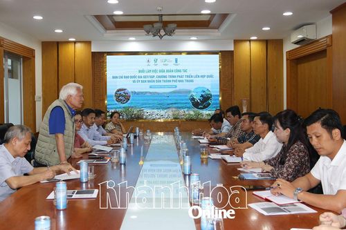 Đoàn công tác Chương trình phát triển Liên hợp quốc làm việc với UBND TP. Nha Trang về hỗ trợ Bích Đầm phát triển