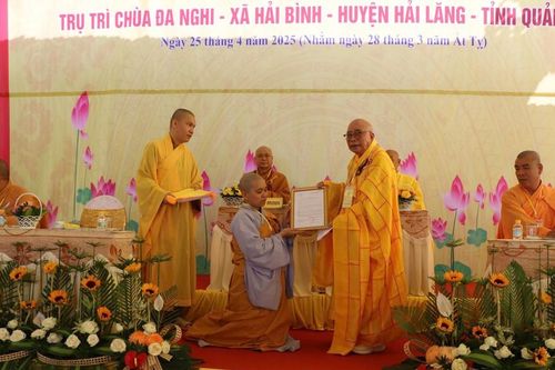 Quảng Trị: Bổ nhiệm Sư cô Thích nữ Tuệ Hòa làm trụ trì chùa Đa Nghi
