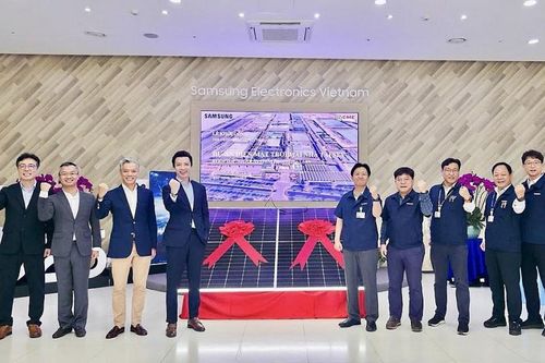 Bắc Ninh: Samsung Electronics Việt Nam khởi công dự án năng lượng mặt trời áp mái